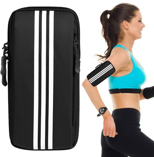 HAGOT Sac à Bras pour Téléphone Portable, Porte Telephone Course a Pied Support, Brassards Running d'équitation Bracelet pour Jogging Cyclisme Fitness Gym