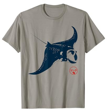 Japanisch ästhetisch asiatisch Vintage Manta Ray T-Shirt