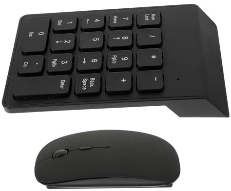 Homoyoyo 1 Ensemble Pave Numérique sans Fil avec Souris Ensemble Accessoires pour Ordinateur Portable Design Compact et Ergonomique Rapide pour Bureau Travail à