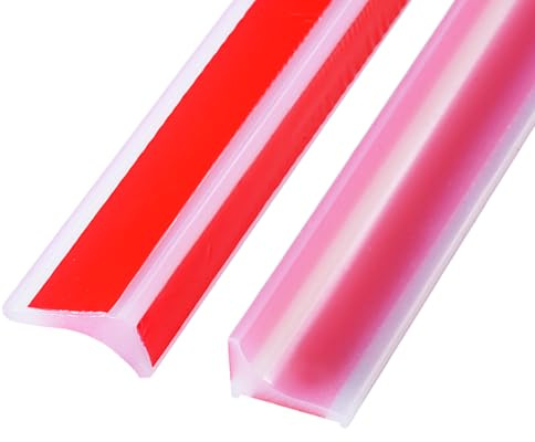 2M Banda di Sigillatura in Silicone per Doccia | Barriera Antiacqua Gomma per Soglia Locali Umidi | Bordo per Vasca, Lavandino Cucina e Bagno(Trasparente - Adesivi su entrambi i lati)