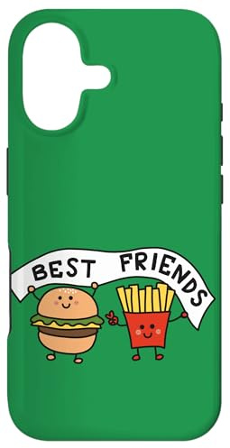 Hülle für iPhone 17 Coole lustige Best Friends Burger & Pommes Frites Illustration