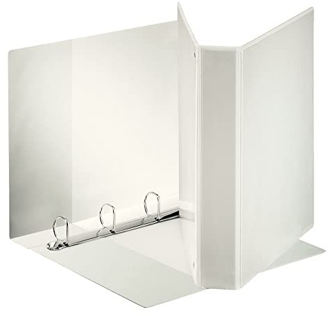 ESSELTE Display-Ordner aus PP (3 Taschen) mit Ringen 4-40 - D - f.to maxi - weiß - 394753000