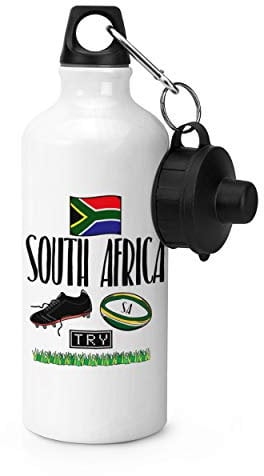 Sport-Trinkflasche mit Südafrika-Rugby-Design
