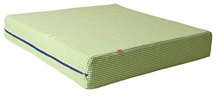 nanito Spielpolster für Kinder, Spielmatratze für Kinder (grün), 100% Baumwolle, abnehmbar und waschbar, 60 x 60 x 10 cm, leicht zu tragen, super für die Leseecke
