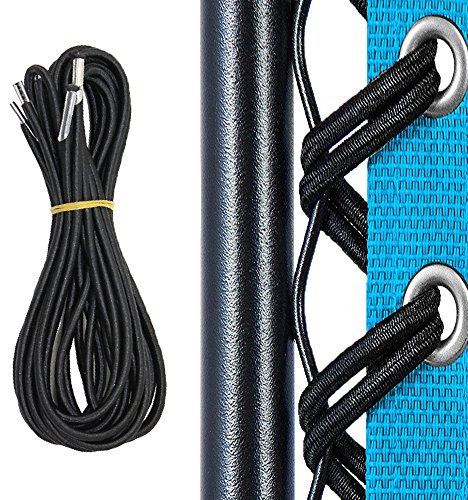 Replacement Cord for Zero Gravity Chair, 4 Pack Universal Replacement Elastic Cords Repair Tool Kit for Sun Loungers, Garden Chairs, Outdoor Recliners, Anti Gravity Chair, Bungee Chairs (Black)