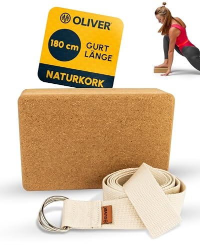 Oliver Yogagurt & Korkblock Lotau Yoga Set Training Fitness