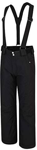 Dare 2B Motive Pant Waterproof Breathable High Loft Insulated Ski Snowboard Salopette Trousers with Integrated Snow Gaiters And Reflective Detail, Bambino, Nero, 11-12