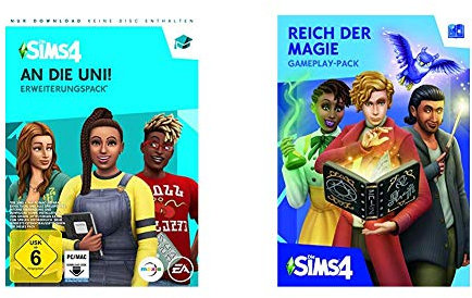 DIE SIMS 4 An die Uni Expansion Pack 8 - [PC] - [Code in a box - enth√§lt keine CD] & Die Sims 4 - Reich der Magie Standard | PC Code - Origin