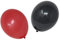 Ballonheld 50 Bio Luftballons je 25 schwarz & rot Qualitätsballons 27 cm Ø (Standardgröße B85) biologisch abbaubar, heliumgeeignet Dekoballons