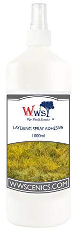 War World Scenics 1000ml Sprüh-Kleber für Statische Grasfasern Modellbau Modellbahn Tabletop Gelände
