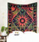 THE ART BOX Indie Wandteppich Baumwolle Mandala Wandbehang Deko Teppich Aesthetic Room Decor Dekoration Wohnzimmer Indische Tücher Schlafzimmer Deko, Regenbogen, 210x230 Cm