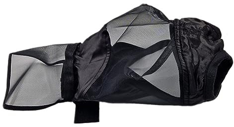 Lissy Fliegenhaube MIT Nüsternschutz OHNE Ohren + - Fliegenmaske Gummidichtung Minipony Minishetty Mini Shetty Fliegenschutz Tysons Breeches (Minishetty, Grau Schwarz)
