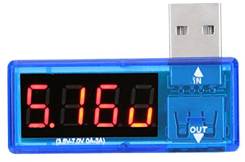 Fafeicy USB Tester, 3,5-7V, 0-3A, 2 Stk | Plug-and-Play, prüft Ladekabelqualität, Labor, Werkstatt, Techniker, DIY-Enthusiasten, Handy-Nutzer