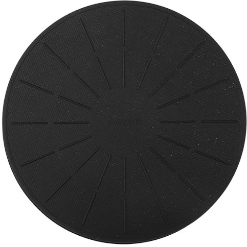 Lazy K Induction Cooktop Mat - Silicone Fiberglass Scratch Protector - for Magnetic Stove - Non Slip Pads to Prevent Pots from Sliding During Cooking_ Black (9.4inches)