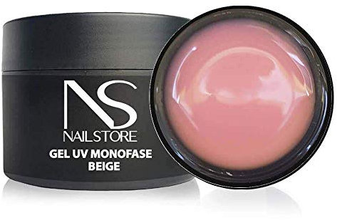 Nail Store - Gel UV Led Costruttore Monofasico Cover Beige – camouflage - media densità - autolivellante – facile lavorabilità – adatto per Refill e allungamento con cartina (50g)