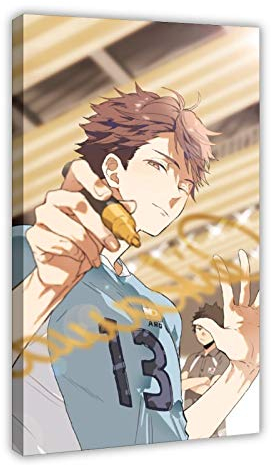 Anime-Poster Haikyuu 31, Leinwand-Poster, Wandkunst, Deko, Bild, Gemälde für Wohnzimmer, Schlafzimmer, Dekoration, 60 x 90 cm, Rahmen