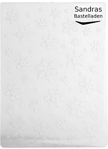 Sandras-Bastelladen Sandras Embossing-Prägefolder/ -Schablone 10,8x15cm Schneeflocken
