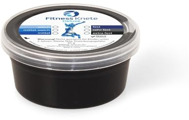Fitness Knete DELUXE | 85 g | Stärke: schwarz = extra fest
