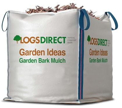 Bulk Dumpy Bag Garden Bark Mulch - Suitable for Outdoor Yard Garden Borders Flower Bed Pathway Weeds Supressing & Enhancing Plants Landscaping