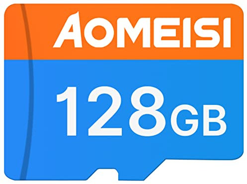 Aomeisi 128GB Micro_SD Card for Cameras, Read 90MB/sec, Write 25MB/sec, Memory Card for G2 D2 C1 Security Cameras Indoor Outdoor, Action Camera, Dash Camera, Steam Deck, Switch .etc.