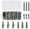 120 Piezas Accesorios de Pesca de Carpa, Incluye Clip de Plomo de Seguridad, Mangas Antienredos, Giratorio de Cambio Rápido, Carp Fishing Tackle Kit de Aparejos de Agua Dulce (Verde)