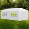 Keketa Partyzelt Pavillon Gartenpavillon Gartenzelt UV- und Wasserbeständig Sonnenschutz Faltpavillon für Garten Terrasse Events Festival Freien Party Hochzeit 3x6 m Weiß