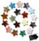 Aitsite Lot de 18 pierres précieuses naturelles en forme d'étoile - Pierres précieuses de guérison - Pierres de chakra - Pierres porte-bonheur pour thérapie en cristal, méditation et décorations