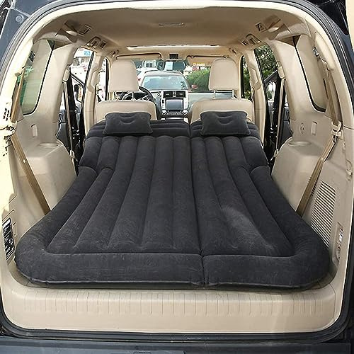 VIPHID Auto Kofferraum Luftmatratze für Hyundai Kona,Autos Beflockte Schlafmatte Abziehbar Matratze,mit Luftpumpe und Zwei Kissen Reise Campingzubehör,Black