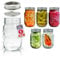 volila Mason Jars with Lids - 6 Pack 490ml Leakproof Glass Jars with Lids for Airtight Seal - Round Mason Jar with Silver 2-Part Lid for Salad, Food Storage, Overnight Oats, Pickling, and Canning
