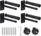 EVERYMATE Weight Plate Holder, Wall Mounted Weight Rack for 1 and 2 Olympic Weight Plates, 4 Pack Home Gym Storage with 8pcs Steel Expansion Bolts, Weight Storage Racks