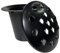 Pot de fleurs commémoratif en plastique robuste pour pierres tombales - 12 cm de haut - Idéal pour les fleurs funéraires - 1 couvercle noir