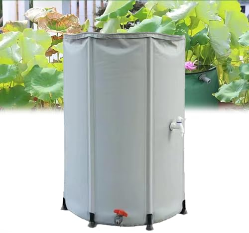 Serbatoio Acqua per Grondaia Raccolta Acqua Piovana, Pieghevole Contenitore Acqua con Rubinetto, 500/1000 Litri, Raccoglitore Cisterna Recupero Acqua Piovana