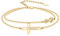 OHAYOO Gold Kreuz Armband Damen 925 Sterling Silber Kreuz Infinity Armband Unendlichkeitszeichen Infinity Schmuck Geschenke für Freundin Frauen Mädchen Mama