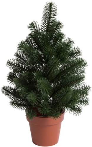 Botanic-Haus künstlicher Tannenbaum Karpaten im braunen Kunststofftopf, ca. 50 cm Gesamthöhe
