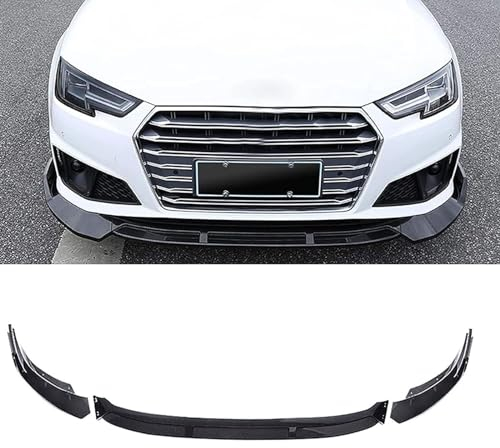 LZGQAZ Frontspoiler Lippe für Audi A4 B9 Sline S4 Sedan 2019, Frontstoßstange Lip Spoiler Splitter Diffusor Body Kit, Auto Tuning Zubehör