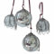 Loberon Weihnachtskugel 4er Set Parelle, Orientalischer Look, Mudgeblasen, mit Kettchen Verziert, Weihnachten, Weihnachtsschmuck, Christbaumkugeln, Glas, Eisen, antiksilber