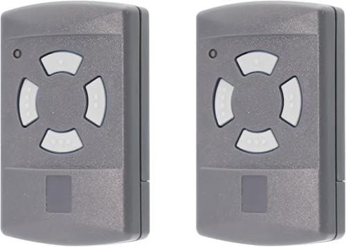 Effdrdfs Mando a distancia para puerta de garaje de 40,685 MHz, mando a distancia, mando a distancia compatible con Hörmann HSM4-40, HSM2-40, HS2-40, HS4-40, HSE2-40, HSE4-40, botón gris 4 canales, 2