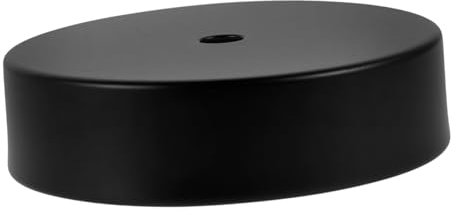 Alipis Metal Desk Lamp Base Round Iron Base Stand DIY Table Lamp Accessory Grey