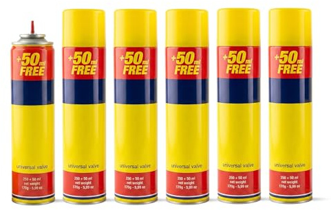 Straame Clipper Gas Refill Canister - 300ml Capacity- Universal Refill Fluid for Lighters, Torches, and Camping Stoves (Pack of 6)