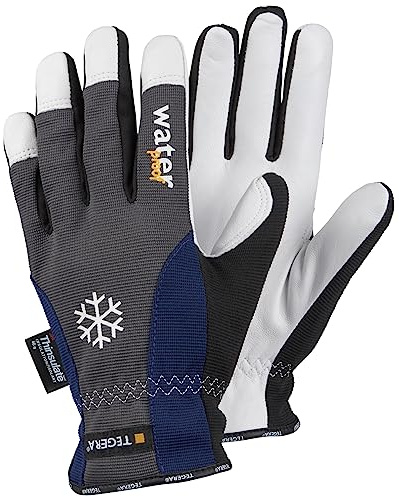 ejendals Tegera 295 Arbeitshandschuhe - Lederhandschuh - Professioneller wasserdichter Winterhandschu - Robustem Leder und Thinsulate (Größe 9, 6 Paar)