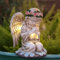 KBIBCK Ange Priant, Sculpture d'ange Féérique avec Solaire LED, Statues Solaires de Jardin, Décoration de Jardin Extérieur Décoration Sculpture Décorative Pelouse 20,5 cm