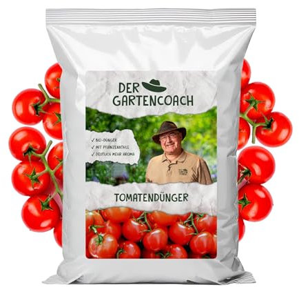 Der Gartencoach Aromadünger für Tomaten mit aktivierter Pflanzenkohle I nachhaltig & biologisch I optimale Ernährung und organischer Volldünger für alle Fruchtgemüse-Arten (5 Kilogramm)