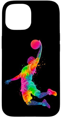 Basketball Bunte Spieler Sport Liebhaber Spiel Basketball Hülle für iPhone 15