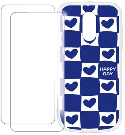 UOGNADGD Compatibile con Brondi Amico Smartphone 4G Custodia Personalizzata Colorata con 2 Pellicole Protettive in Vetro Temperato – Antiurto e Antigraffio (Cuore blu)