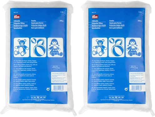 Prym 968210 Füllwatte, Polyester, Polyesterfüllung, weiß, 250g (Packung mit 2)