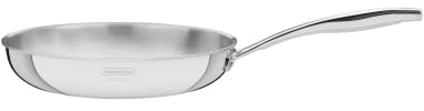 Tramontina Sartén Grano Acero Inoxidable Cuerpo Triple 24 cm 1,8 L | Ideal para freír, dorar, sellar carnes y preparar verduras con una cocción uniforme y eficiente.