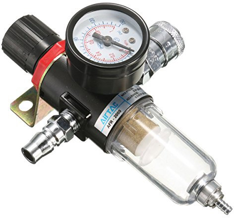 MASUNN Afr-2000 1/4 Filtro Aria Compressore Separatore d'Acqua Kit Attrezzi con Indicatore Regolatore