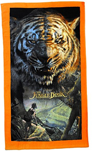 alles-meine.de GmbH Badetuch/Strandtuch - das Dschungelbuch - Mogli/Tiger - 70 cm * 140 cm - Frottee/Velours - 100% Baumwolle - Handtuch - Mädchen & Jungen - 70x140 fü..