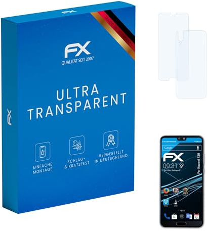 atFoliX Schutzfolie kompatibel mit Huawei P20 Folie, ultraklare FX Displayschutzfolie (3er Set)