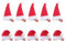 Lurrose 10 Stück Mini Weihnachtsmütze Santa Hut Haarspangen Haarnadeln Kinder und Erwachsene